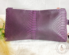 Load image into Gallery viewer, Pretty in Purple Floral Wristlet Pouch
