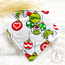 Load image into Gallery viewer, Large Grinchmas Bandana Dribble Bib
