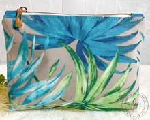 Load image into Gallery viewer, Teal Fern Cosmetic/Whatever Pouch LARGE