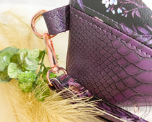 Load image into Gallery viewer, Pretty in Purple Floral Wristlet Pouch