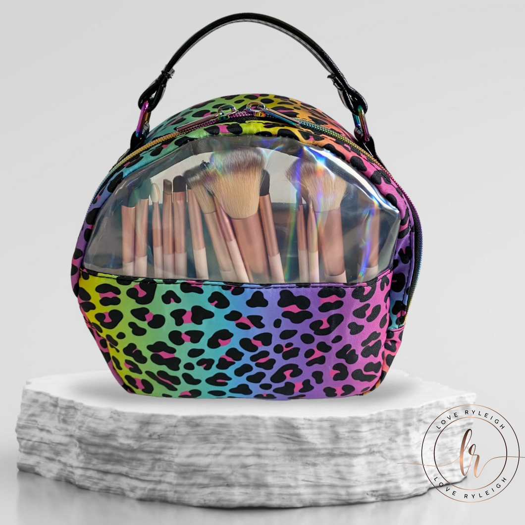 Rainbow Animal Print Glam & Go Case