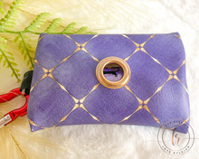 Load image into Gallery viewer, Purple &amp; Gold Diamond Pet Poo Bag Holder
