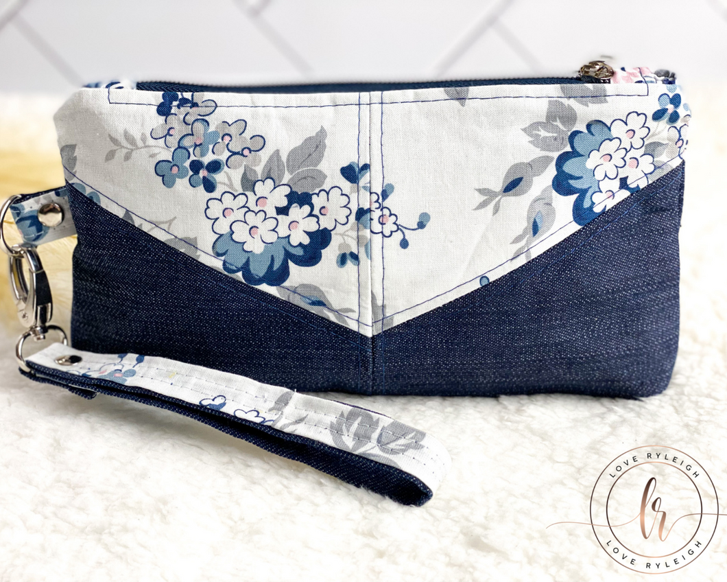 Grace Floral Wristlet Pouch