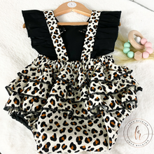 Load image into Gallery viewer, Ruffle Cheetah Romper
