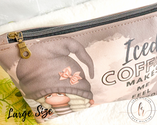 Load image into Gallery viewer, Iced Coffee Less Murdery Cosmetic/Whatever Pouch
