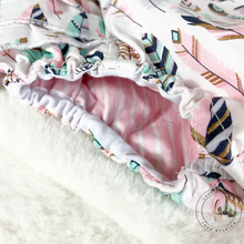 Load image into Gallery viewer, Ruffle Feathers Romper

