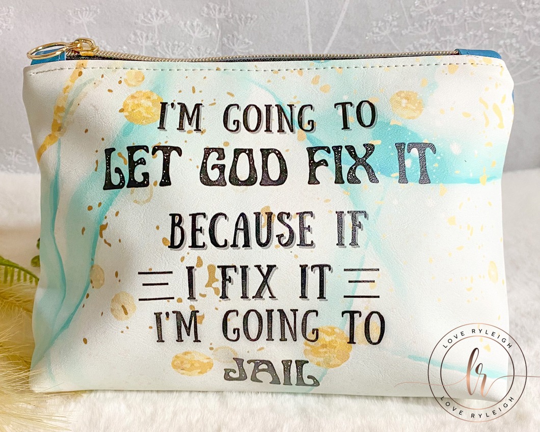 God Fix It Cosmetic/Whatever Pouch LARGE