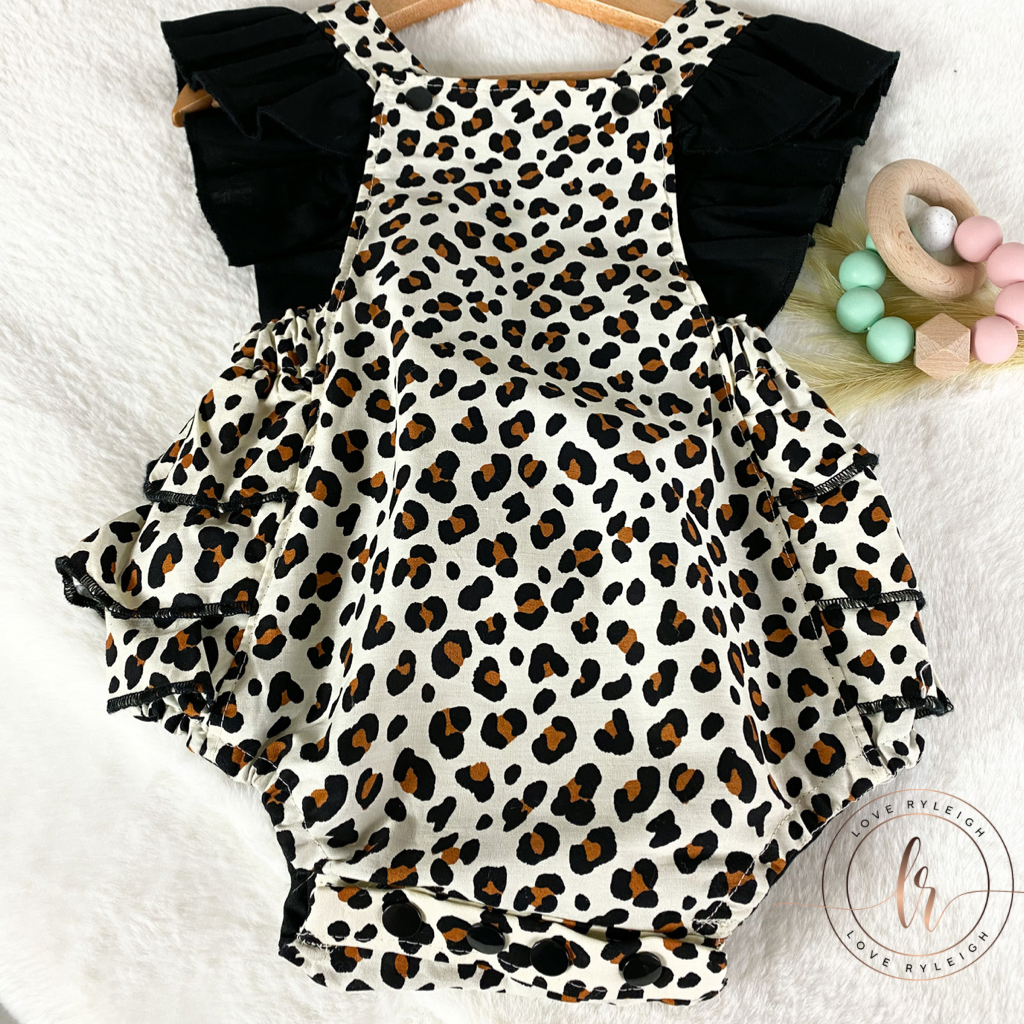 Ruffle Cheetah Romper
